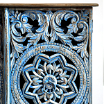 Комод с резным фасадом Blue Carved Chest of Drawers варинант исполнения - 3 | Loft Concept в Сочи