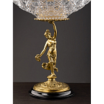 Чаша стеклянная прозрачная на бронзовой подставке с фигуркой девушки Eden Garden варинант исполнения - 6 | Loft Concept в Сочи