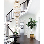 Большая многоярусная люстра с хрустальными подвесками Crystal Art Multi-tiered Gold Chandelier варинант исполнения - 2 | Loft Concept в Сочи