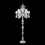 Торшер с 12-ю белыми текстильными абажурами и хрустальными подвесками Lustre Reverie варинант исполнения - 1 | Loft Concept в Сочи