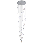 Большая каскадная люстра с хрустальными плафонами хром Esme Crystal Chrome Cascade Chandelier 25 варинант исполнения - 1 | Loft Concept в Сочи