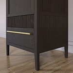 Узкий Шкаф Primo с 2 выдвижными ящиками Темный орех варинант исполнения - 4 | Loft Concept в Сочи