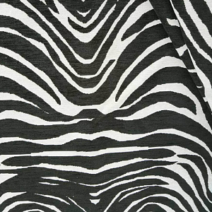 Мебельная ткань Шенилл черно-белый принт 140 см T3-1