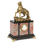 Часы настольные из натурального камня с декором в виде коня Horse Stone Clock варинант исполнения - 4 | Loft Concept в Сочи
