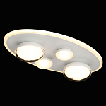 Потолочный светильник овальной формы белого цвета с 4-мя лампами Lunar Pebbles варинант исполнения - 3 | Loft Concept в Сочи