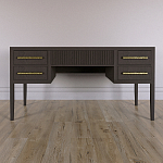 Большой Рабочий стол Primo с 5 выдвижными ящиками Темный орех варинант исполнения - 1 | Loft Concept в Сочи