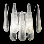 Бра с подвесками из рифленного стекла в форме капель на основании цвета хром Textured Glass варинант исполнения - 1 | Loft Concept в Сочи