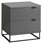 Тумба прикроватная цвета графит с ящиками Strict Lines варинант исполнения - 1 | Loft Concept в Сочи