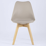 Стул с основой из пластика и мягким сиденьем Arvika Beige варинант исполнения - 3 | Loft Concept в Сочи