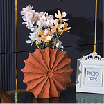 Ваза керамическая в виде круглой терракотовой морской раковины Galapagos варинант исполнения - 3 | Loft Concept в Сочи