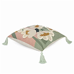 Подушка с цветочным принтом и кисточками Blooming Elegance Daisy варинант исполнения - 1 | Loft Concept в Сочи
