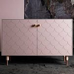 Дизайнерский комод розовый с фактурным фасадом Tiles варинант исполнения - 1 | Loft Concept в Сочи