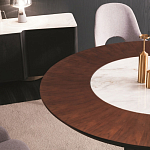 Обеденный стол круглый на чёрном фигурном основании Bosnia dinning table  варинант исполнения - 1 | Loft Concept в Сочи