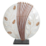 Настольная лампа из перламутра и дерева на подставке Indonesian Petal варинант исполнения - 2 | Loft Concept в Сочи