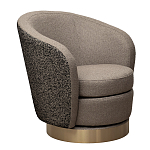 Кресло вращающееся черно-золотая рогожка Julia Armchair Golden Belt варинант исполнения - 1 | Loft Concept в Сочи