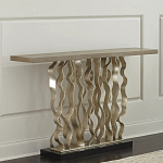 Консоль с прямоугольной столешницей и фактурным основанием Waves варинант исполнения - 1 | Loft Concept в Сочи