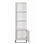 Стеллаж книжный белый с 3-мя открытыми полками и дверкой Strict Lines варинант исполнения - 2 | Loft Concept в Сочи
