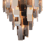 Люстра с многослойными стеклянными панелями янтарного и дымчатого цвета Textured Glass Chandelier варинант исполнения - 2 | Loft Concept в Сочи