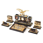 Настольный письменный набор из яшмы и долерита с декором Двуглавый орел Manager Organizer варинант исполнения - 2 | Loft Concept в Сочи