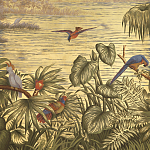 Обои ручная роспись Le Brésil Amarelo Deep Rich Gold варинант исполнения - 3 | Loft Concept в Сочи