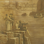 Обои ручная роспись Views of Italy Sepia варинант исполнения - 1 | Loft Concept в Сочи