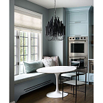 Люстра черная с несколькими ярусами деревянных палочек Bright Wooden Chandelier варинант исполнения - 5 | Loft Concept в Сочи