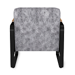 Кресло серый велюр с жесткими подлокотниками на полозьях Ashton варинант исполнения - 4 | Loft Concept в Сочи