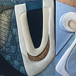 Арт-объект ручной работы Blue Abstraction из 4-х панелей варинант исполнения - 3 | Loft Concept в Сочи