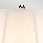 Настольная лампа с фарфоровым основанием с декоративным орнаментом и белым абажуром на темной круглой подставке Elstead Lighting варинант исполнения - 12 | Loft Concept в Сочи