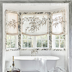 Обои с вышивкой ручной работы Moonlit Garden Original colourway on muslin варинант исполнения - 1 | Loft Concept в Сочи