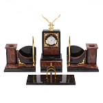 Настольный письменный набор из лемезита и змеевика с декором в виде Орла в подарочной упаковке Successful Leader варинант исполнения - 1 | Loft Concept в Сочи