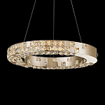 Люстра золотая в форме кольца с мозаичным хрустальным оформлением Sparks of Crystal варинант исполнения - 2 | Loft Concept в Сочи