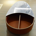 Дизайнерский журнальный стол овальной формы с открывающейся столешницей Caleb Coffee Table варинант исполнения - 1 | Loft Concept в Сочи