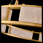 Люстра в виде кольца из натурального камня Golden Alavastor варинант исполнения - 4 | Loft Concept в Сочи