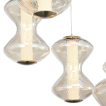 Люстра светодиодная с стеклянными волнообразными плафонами Amphora of Light варинант исполнения - 5 | Loft Concept в Сочи