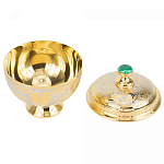 Сахарница металлическая с гравировкой и натуральным камнем Малахит в подарочной коробке Metal Stone Sugar Bowls варинант исполнения - 2 | Loft Concept в Сочи