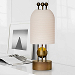 Настольная лампа в виде фонаря с белым фактурным абажуром Echoes of Light варинант исполнения - 2 | Loft Concept в Сочи