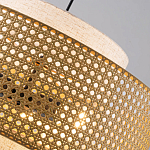 Подвесной светильник с декоративным поясом из плетеного бамбука Biuloggicu варинант исполнения - 5 | Loft Concept в Сочи