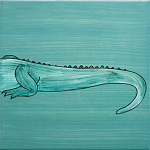 Плитка с узором Крокодил байдарочник варинант исполнения - 4 | Loft Concept в Сочи