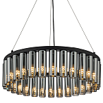 Люстра со стеклянными цилиндрическими плафонами Luminous Cylinders Smoky Round варинант исполнения - 3 | Loft Concept в Сочи