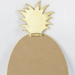 Зеркало овальной формы с золотистой рамкой и декоративной верхушкой в виде ананаса Pineapple Shine  варинант исполнения - 5 | Loft Concept в Сочи