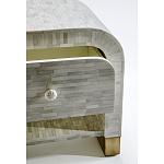 Тумбочка прикроватная с ящиком Tofino White Bone Inlay  Bedside Cabinet   варинант исполнения - 2 | Loft Concept в Сочи