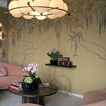 Обои в японском стиле Wisteria Original colourway on Raw Silk dyed silk варинант исполнения - 1 | Loft Concept в Сочи