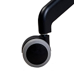 Стул с мягкой синей обивкой из велюра и подъемно-поворотным механизмом на черных колесиках Harper Blue варинант исполнения - 7 | Loft Concept в Сочи