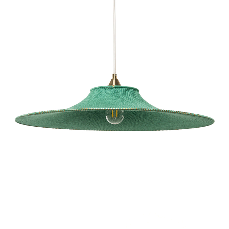 Подвесной вязаный зеленый светильник «Токио»  Зеленый в Сочи | Loft Concept 