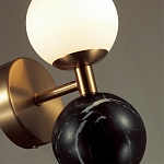 Бра с шарообразным матовым плафоном и шаром из камня на металлическом основании Orb Essence варинант исполнения - 9 | Loft Concept в Сочи