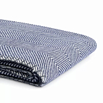 Плед из шерсти мериноса темно-синего цвета 130×180 см Indigo Waves варинант исполнения - 3 | Loft Concept в Сочи