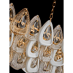 Люстра овальная с многослойными белыми и прозрачными подвесками Character Chandelier варинант исполнения - 4 | Loft Concept в Сочи