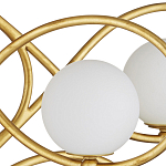 Люстра с закругленным каркасом золотого цвета и белыми плафонами Round Curl варинант исполнения - 1 | Loft Concept в Сочи