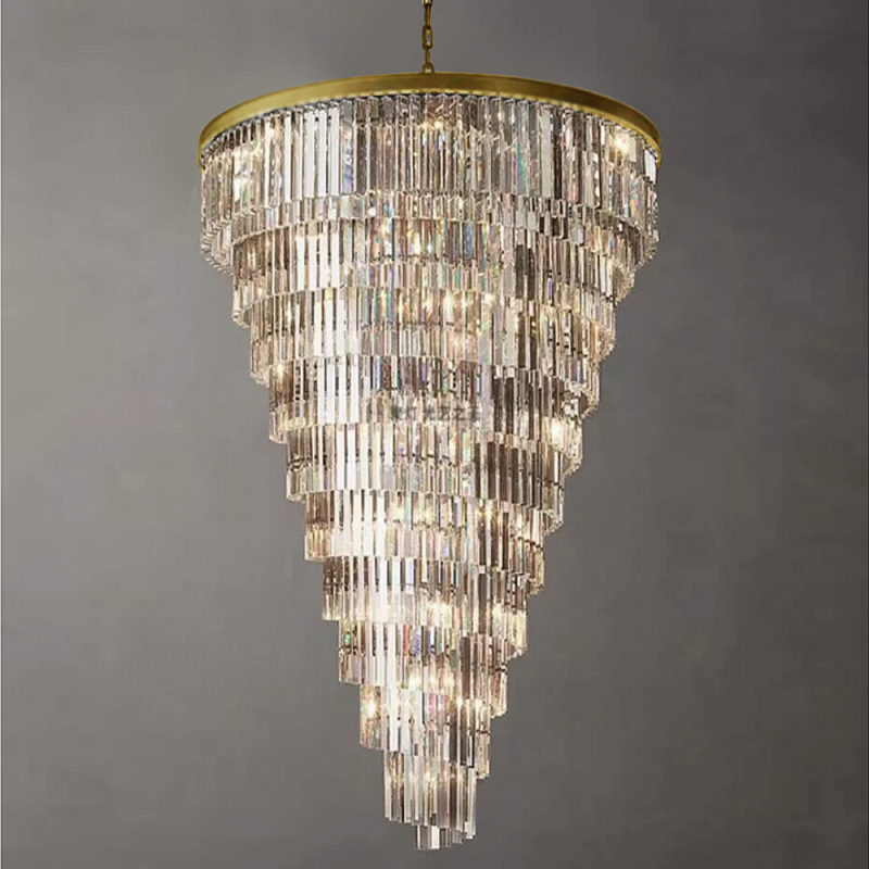 Люстра Chandelier Trapani Large size Никель Прозрачное Стекло в Сочи | Loft Concept 